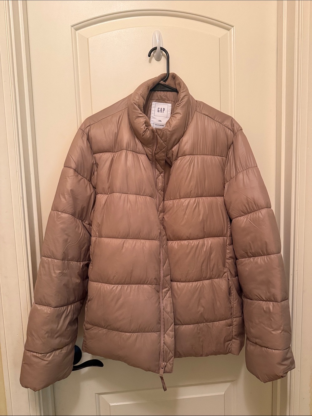 GAP Women's Quilted Puffer Jacket - Mauve Taupe